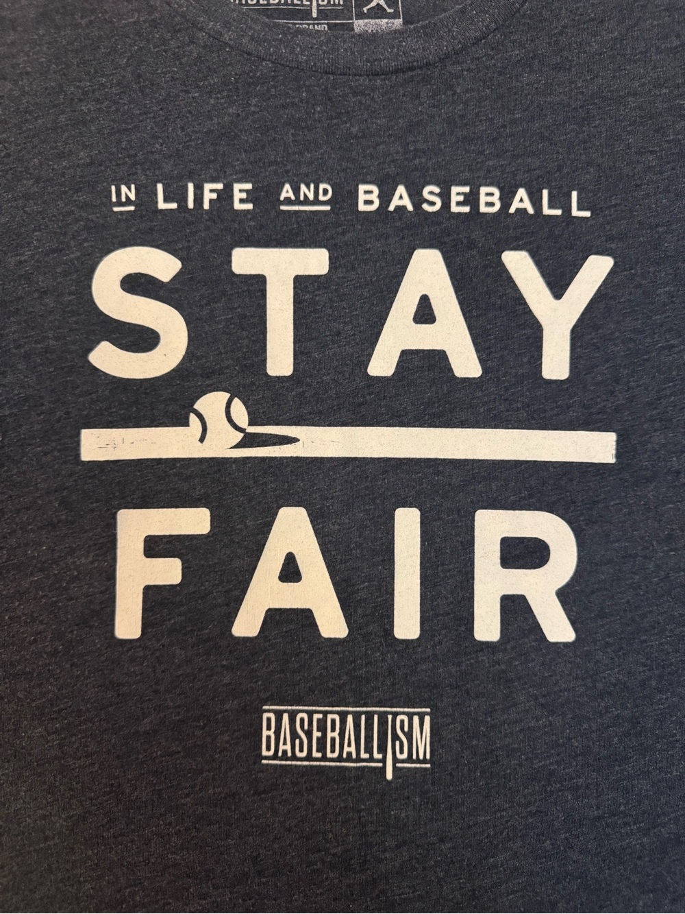 Baseballism “Stay Fair” Graphic T-Shirt Men’s XXL Navy